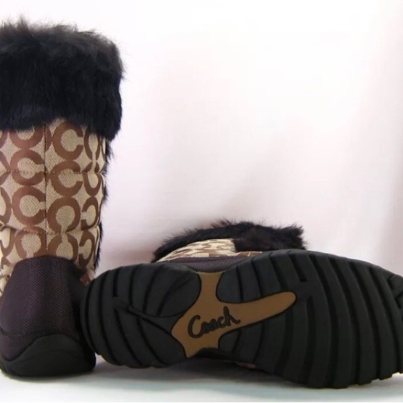 COACH 1941 Jennie Q522 Authentic Rabbit Fur Boots Women’s Size 6 1/2 B - Picture 6 of 8